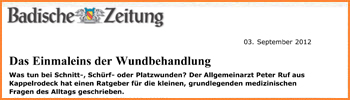 Badische Zeitung vom 3. September 2012